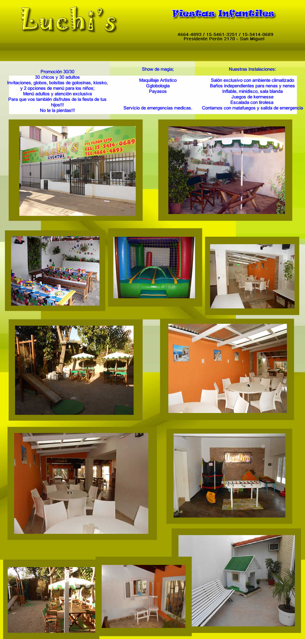 Luchis, salon de fiestas infantiles
